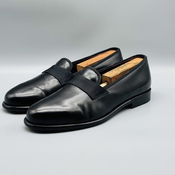 Salvatore Ferragamo Shoes Mens 9 Black Leather Loafers Classic Slip On Comfort main image 12